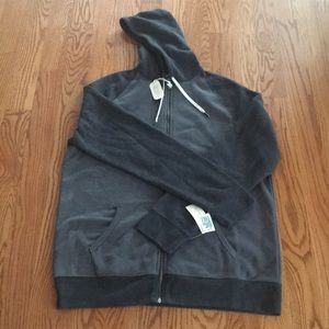 Men's Sonoma gray and black fleece hoodie